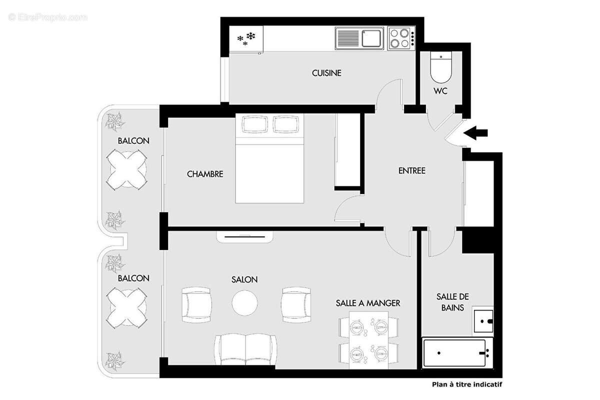 Appartement à PARIS-19E