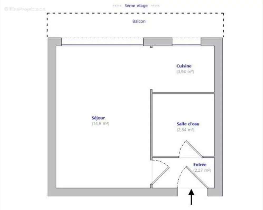 Appartement avec balcon et parking vendu loué - photo 3