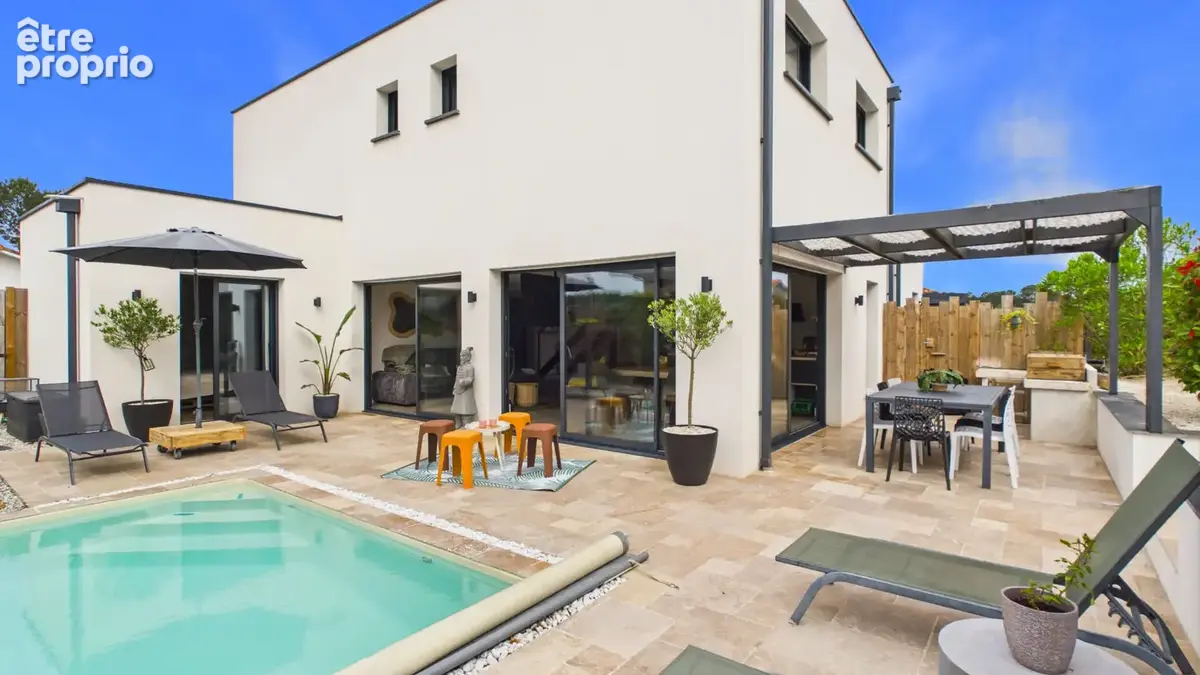 Villa contemporaine - Piscine chauffée, 5 chambres, Suite parentale RDC - photo 15