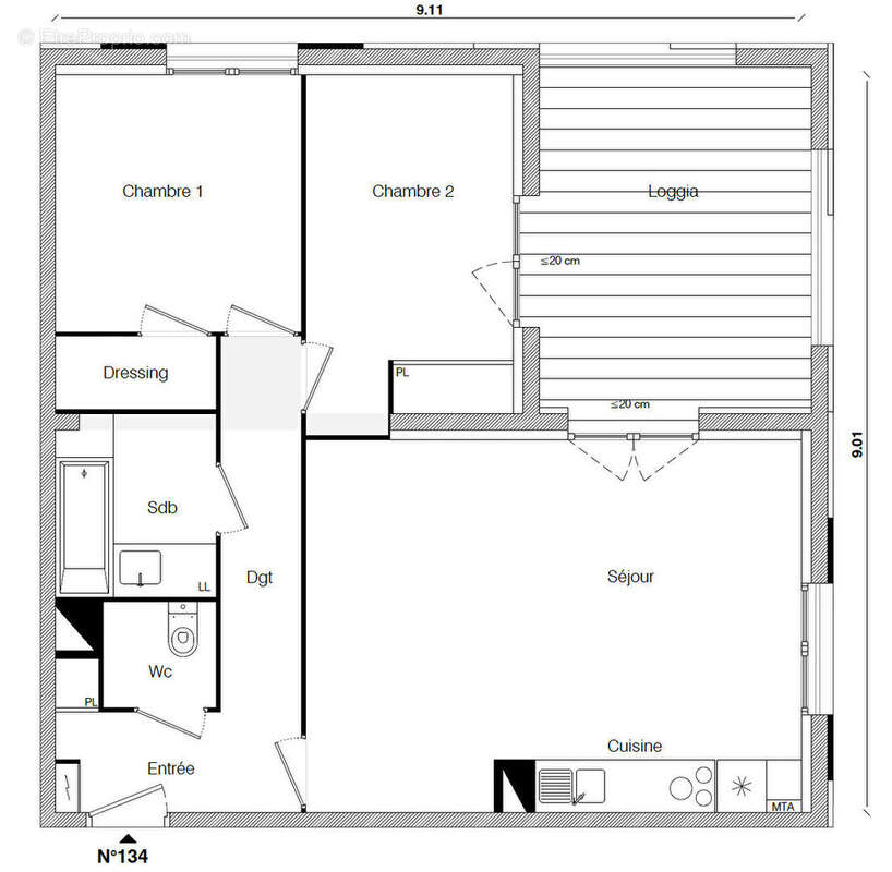 Appartement Toulouse 3 pièce(s) 63.80 m2 - photo 10