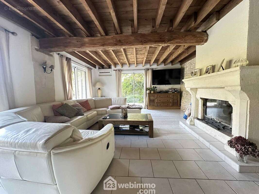 Son salon chaleureux - Maison à ORGEVAL