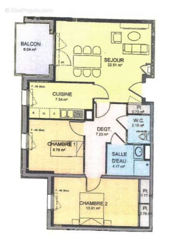 Appartement récent 2 chambres avec balcon et place de stationnement - photo 17