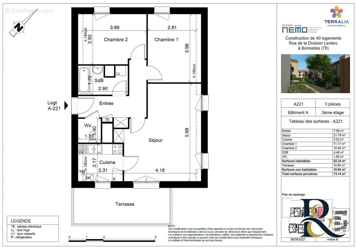 Appartement à BONNELLES