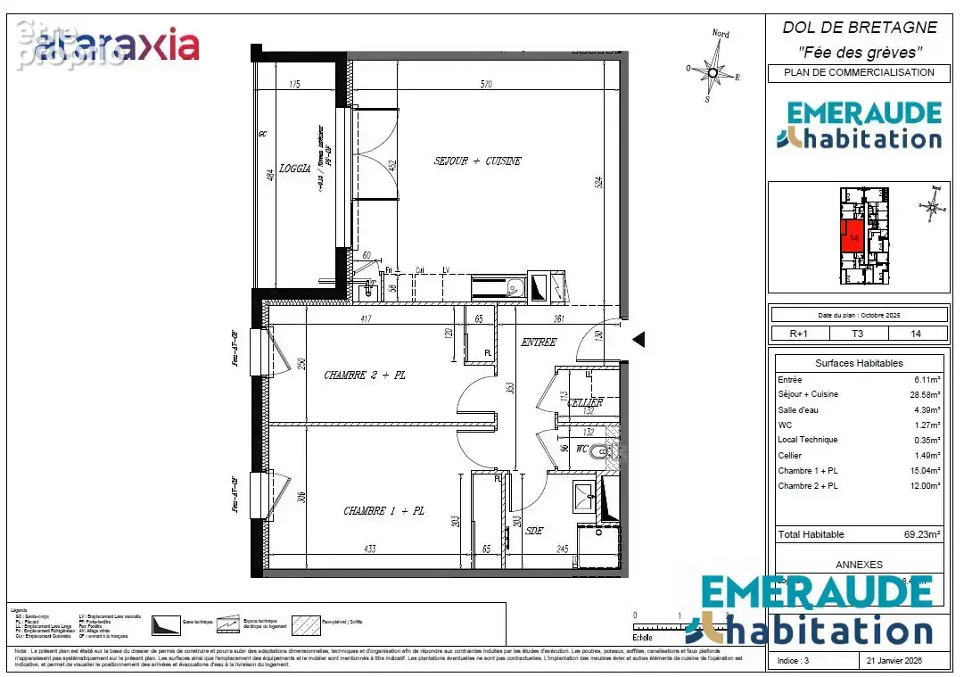 Appartement 3 pièces 69 m² à vendre à Dol-De-Bretagne (35120) - photo 4