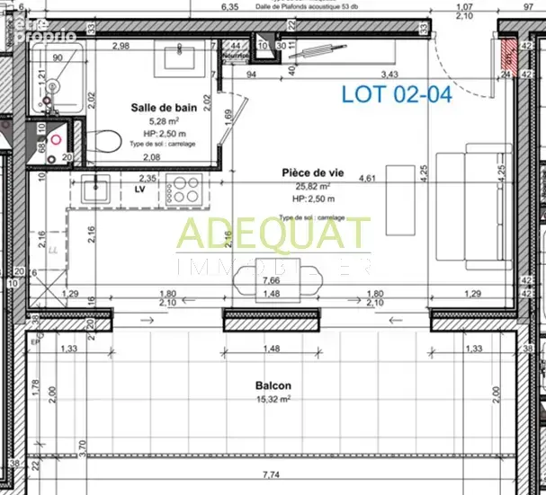 Saint andre le gaz - appartement t1 de 31.50m2 + terrasse + parking… - photo 3
