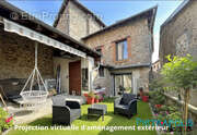 Projection virtuelle de l'extérieur - Maison à VILLECHENEVE