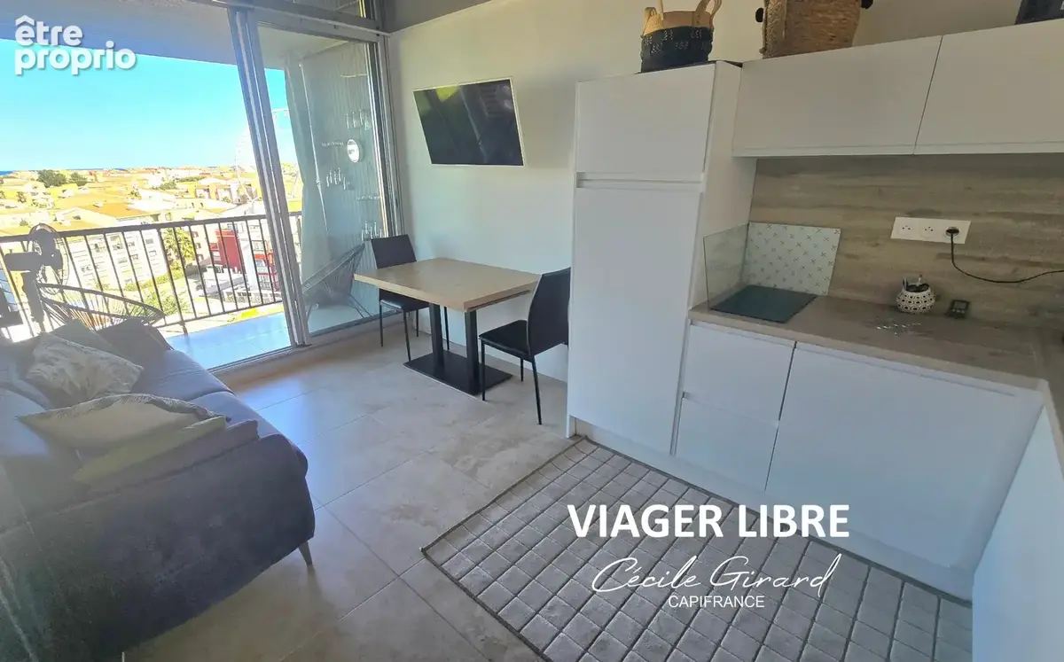 Viager libre – cap d’agde (34)– t2, balcon avec vue dégagée jusqu’au port et la mer - photo 2