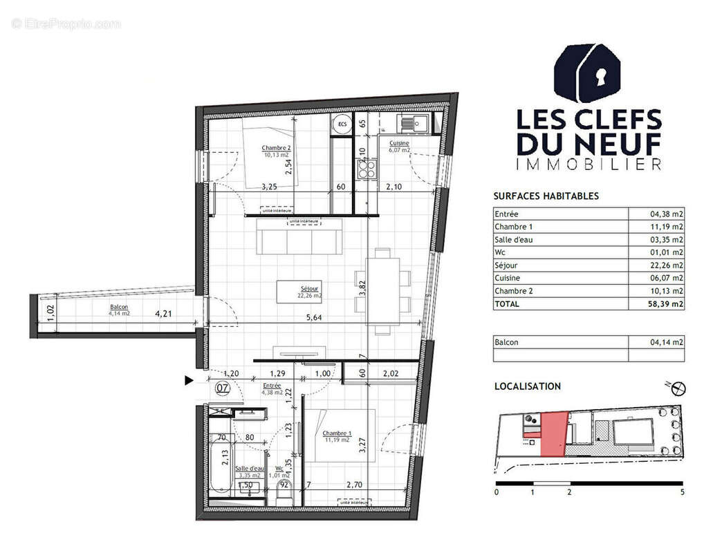 Appartement à TOULOUSE