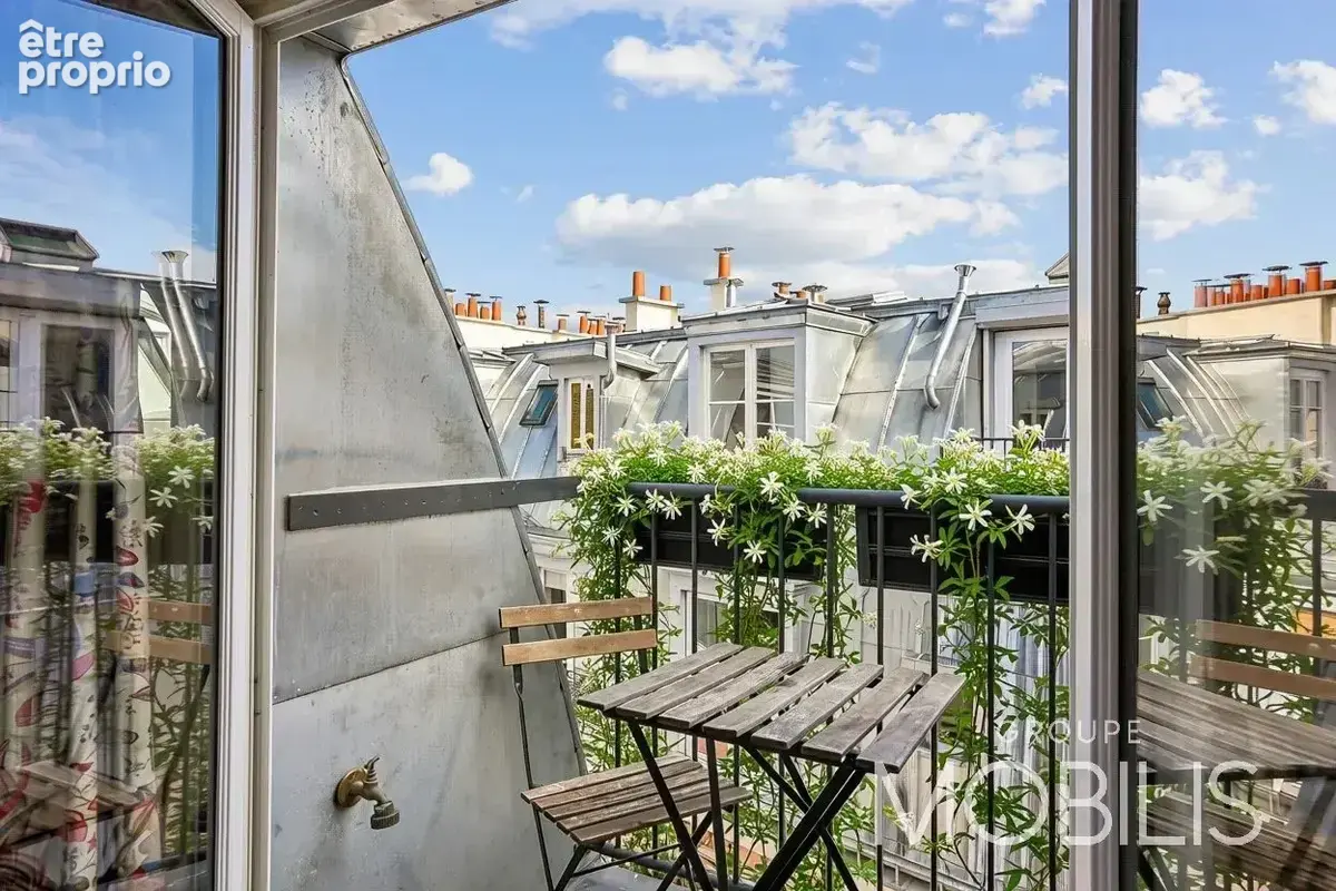 75002 montorgueil - appartement 76,74m2 au sol (65,01m2 carrez) dernier étage - ascenseur - 2 balcons - calme absolu - 1 chambre - photo 11