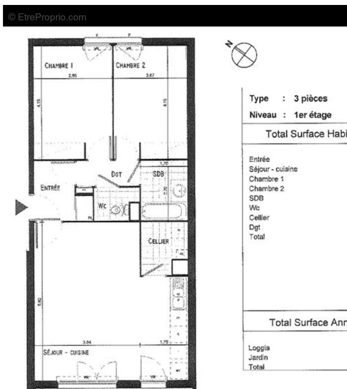 Appartement à ROMAINVILLE