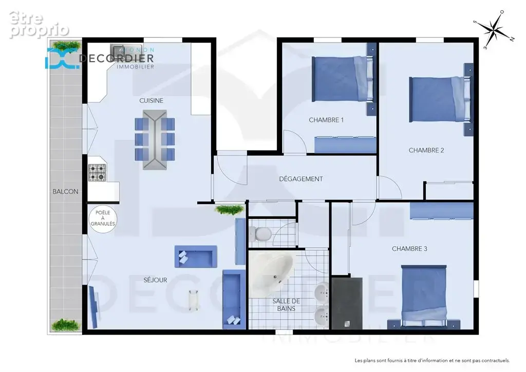 Appartement t4 thonon avec balcon - photo 2