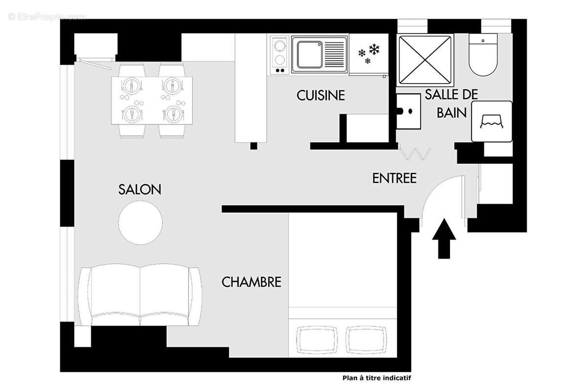 Paris 19 : Studio de 23.91m² en dernier étage - photo 7