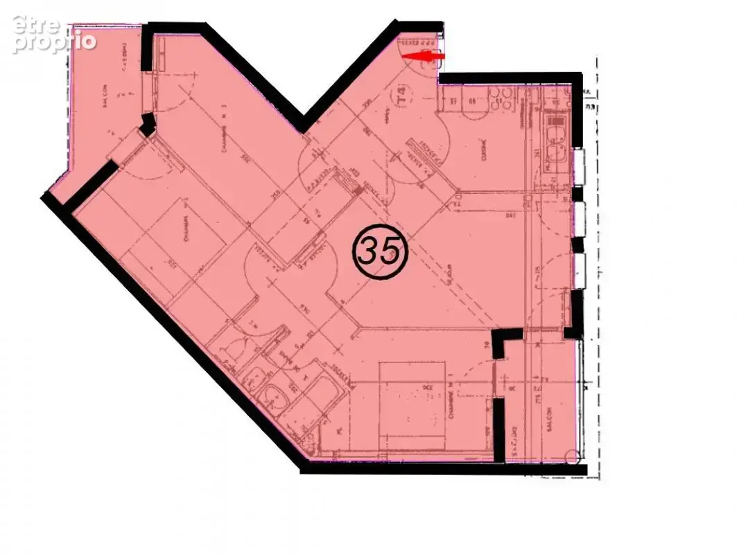 Appartement T 4  dernier étage - photo 8