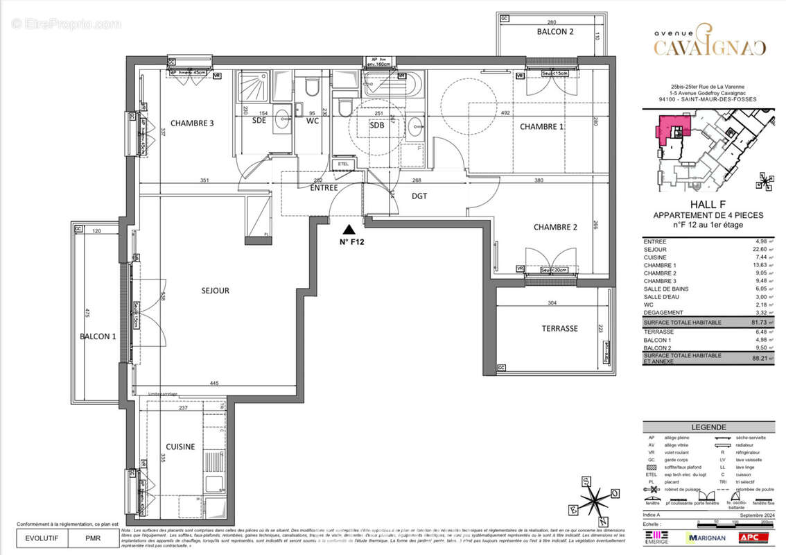 Appartement à SAINT-MAUR-DES-FOSSES