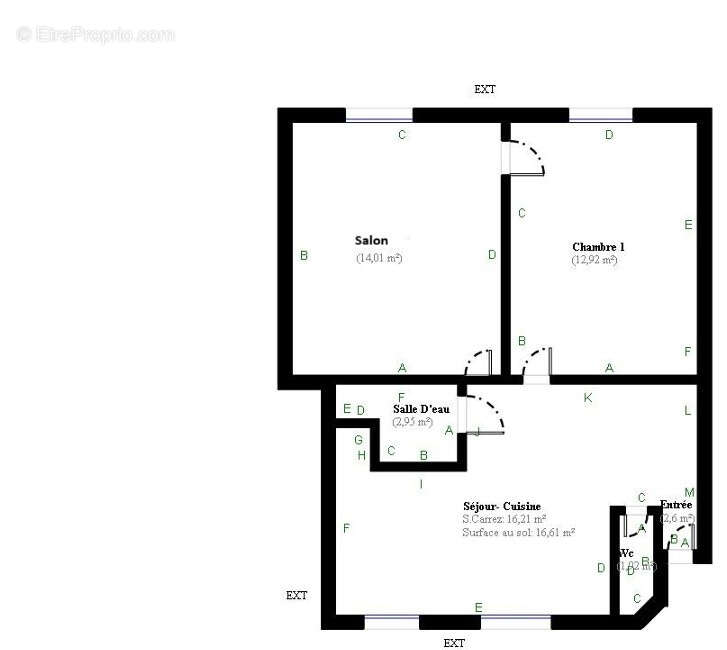 Appartement à PARIS-20E