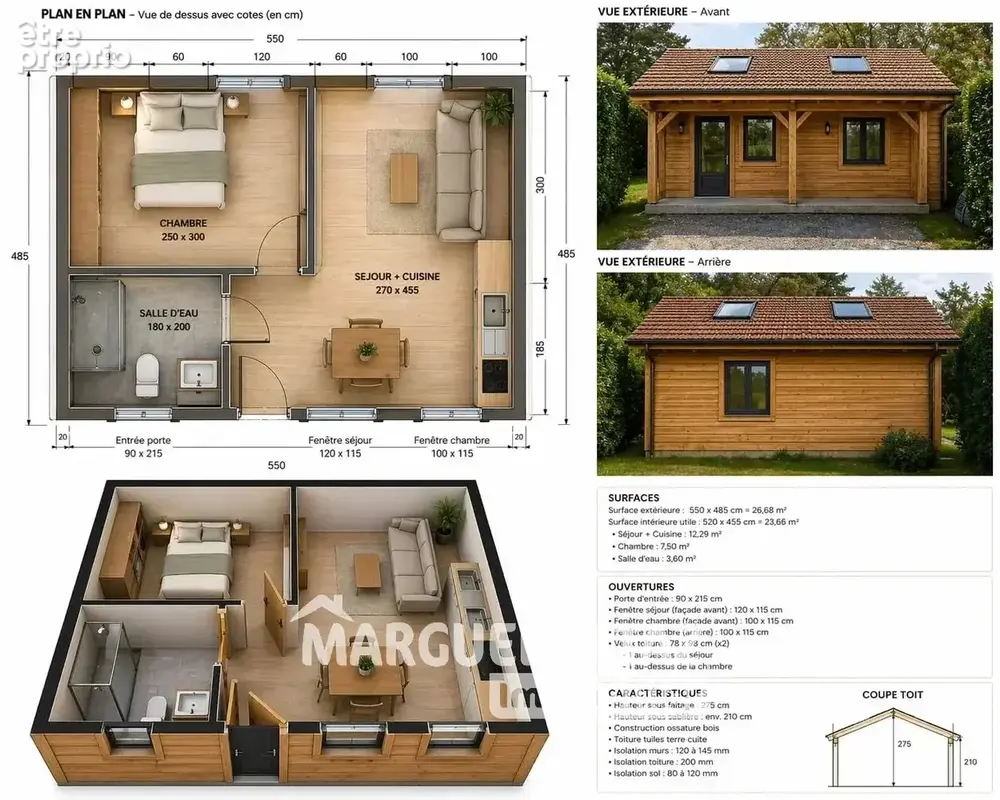 Corps de ferme individuel 134 m² - terrain 1407 m² - photo 30