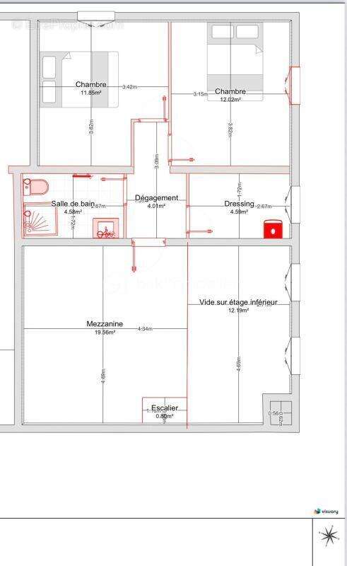 Mondonville, maison T5 d'environ 125m2 sur deux niveau entièrement refaite à neuf mitoyenne par l'arrière - photo 15