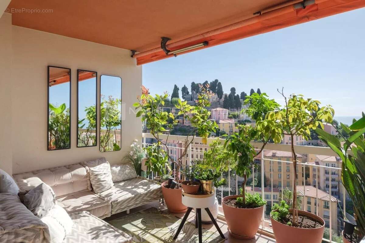 Vue panoramique mer 3 pieces terrasse a menton - photo 17