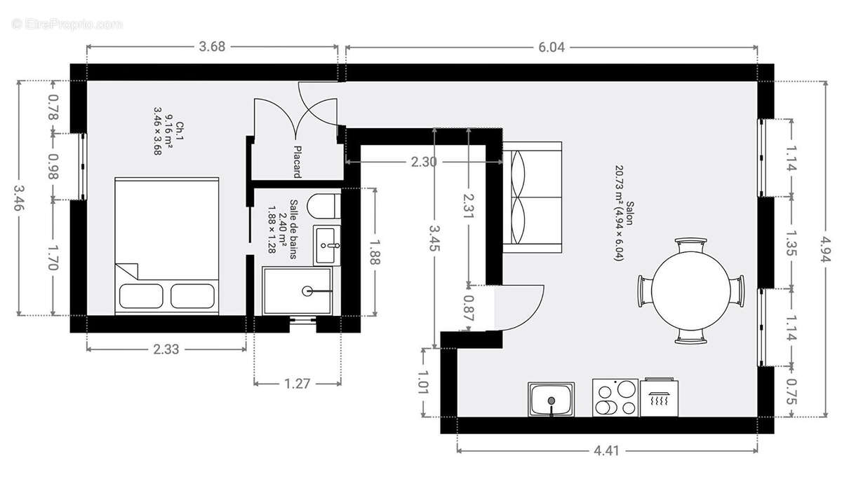 Appartement à PARIS-18E
