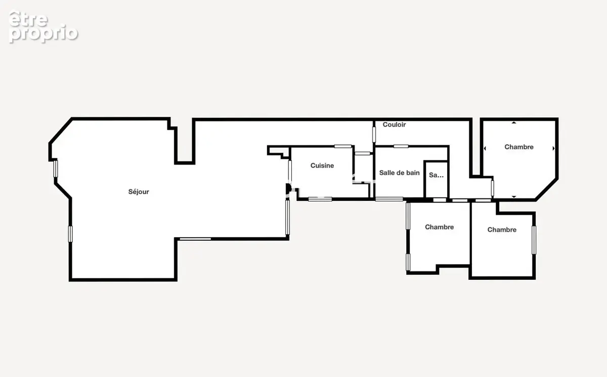 Trois chambres & chambre de service - traversant - beaux volumes - photo 3