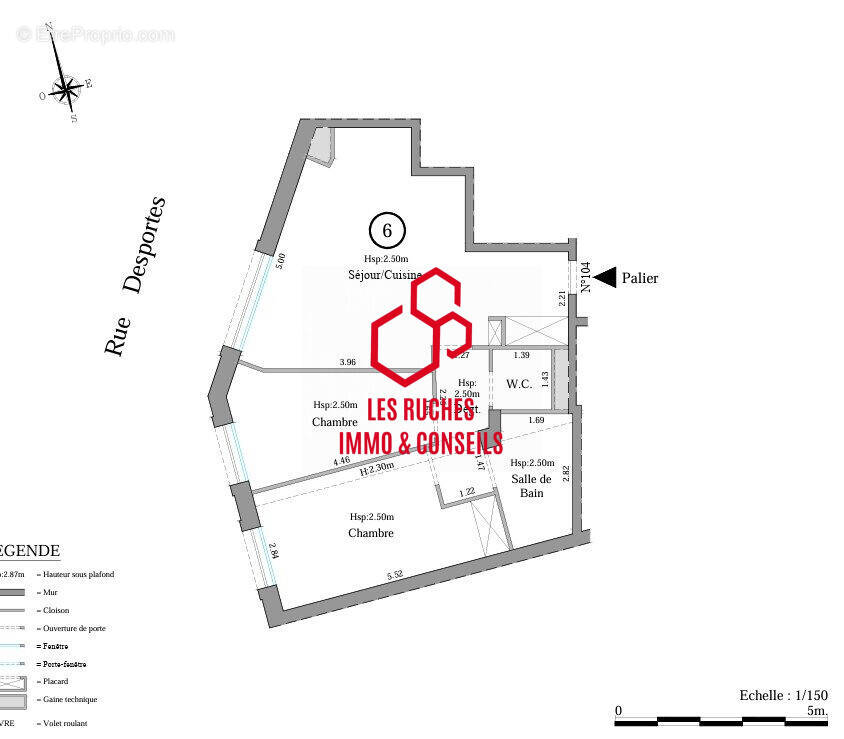 plan - Appartement à SAINT-OUEN