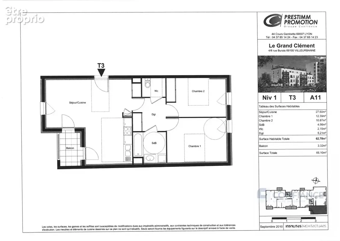 Appartement 3 pièces 62 m² à vendre à Villeurbanne (69100) - photo 4