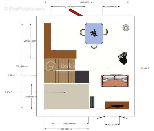 Plateaux de 82 m² répartis sur 2 niveaux avec extérieur de 80 m² en centre ville de Pau - photo 3