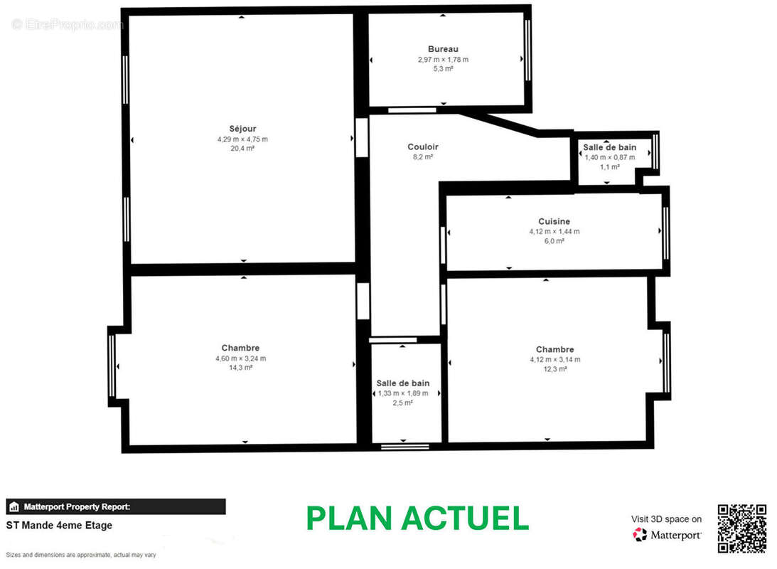 Appt 4P / 3 chambres - Très bon état - St Mande - 70 m2 - photo 13
