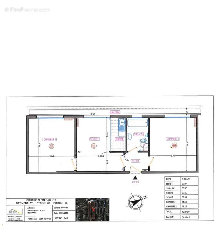 Appartement à PARIS-13E
