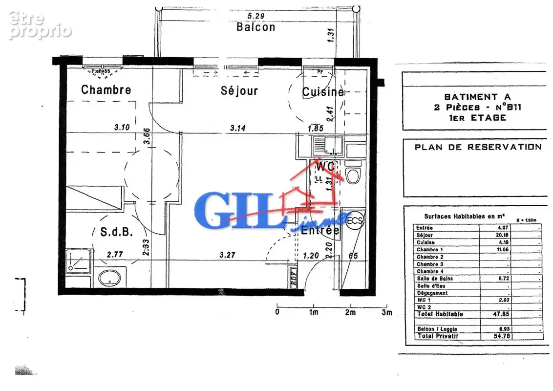 Cesson-bourg - appartement 2 pieces de 48 m² - photo 8