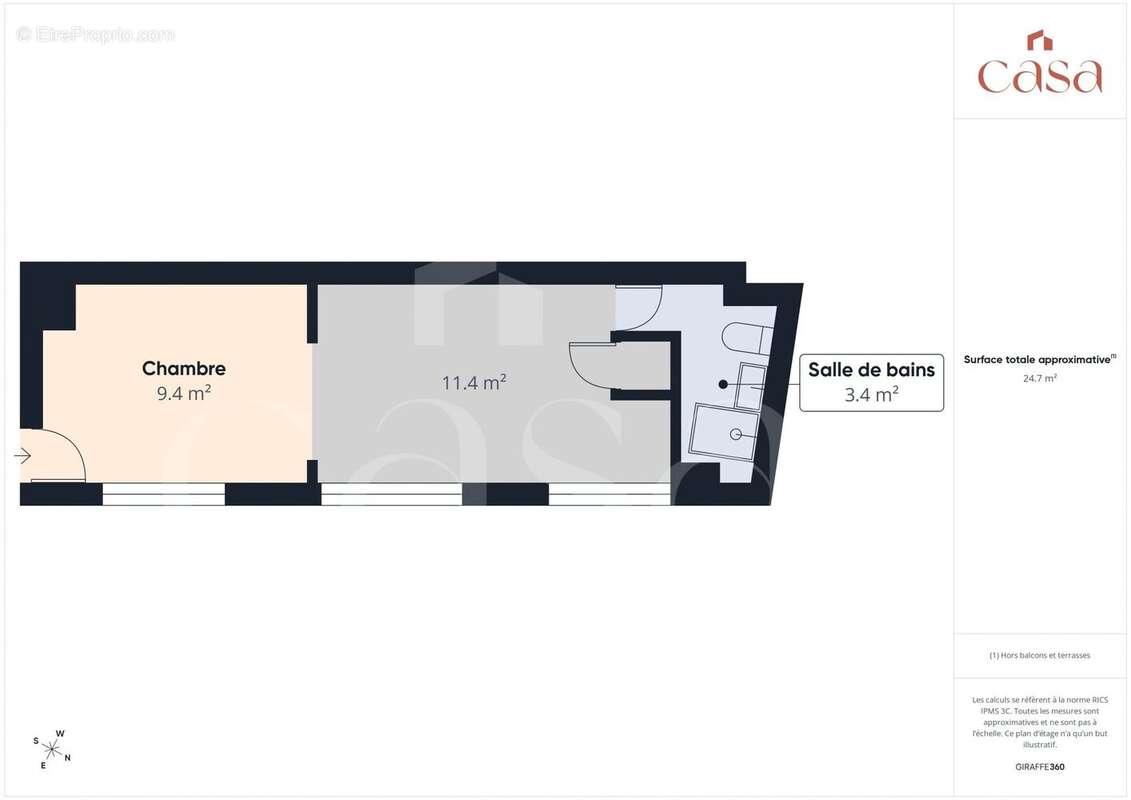 Appartement 24 m² à Caen  - photo 6