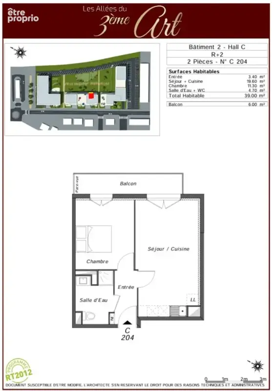 Idéal investisseur  Appartement 2 pièces avec balcon vendu loué à La Rochette - photo 2