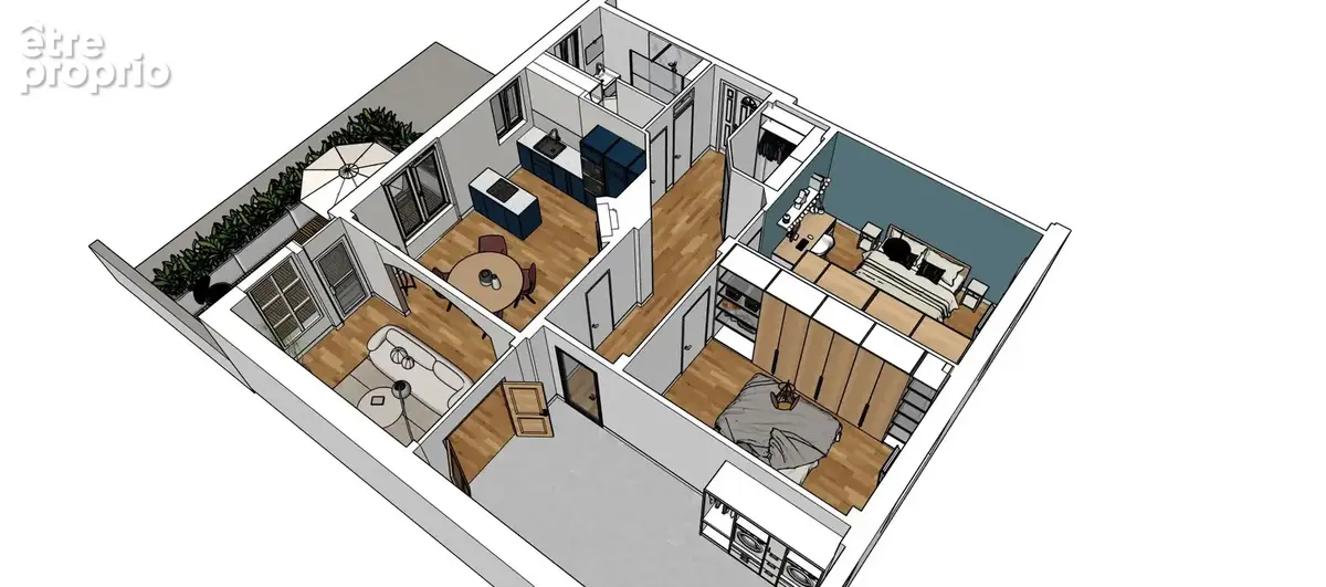 3 pieces+garage+local+terrasse - st louis - photo 7