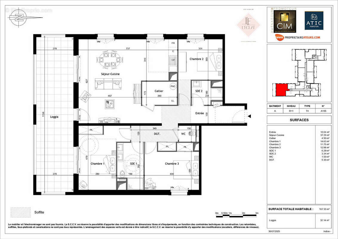Appartement à SAINT-CYR-SUR-LOIRE