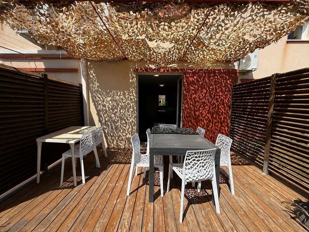 terrase exposée sud - Maison à ARGELES-SUR-MER