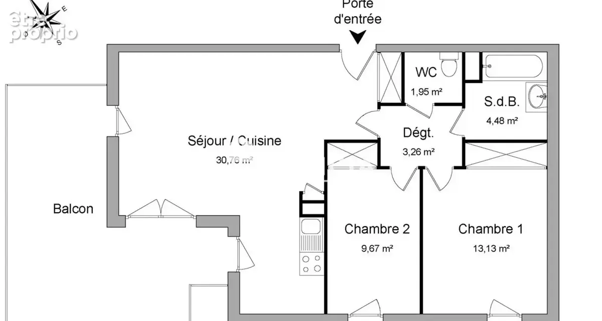 Dernier etgae appartement 3 pieces avec 21 m2 de terrasse et deux places de parkings - photo 7