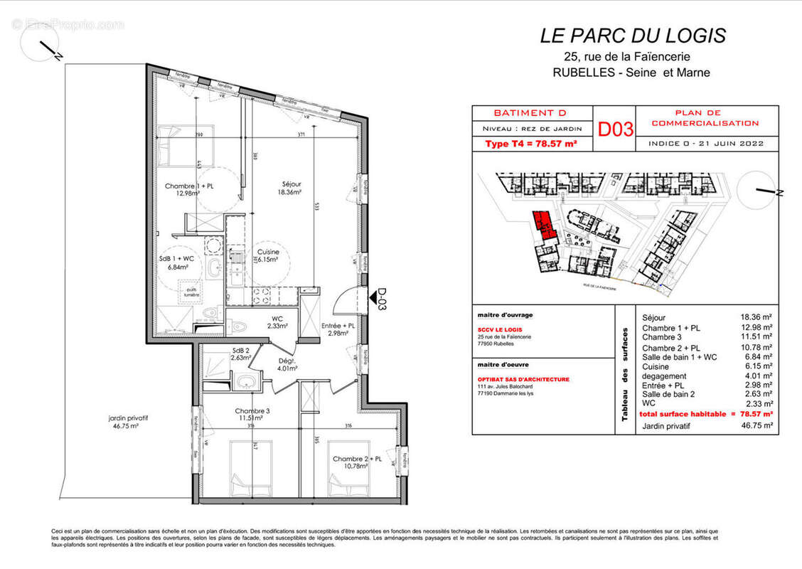 Appartement à RUBELLES