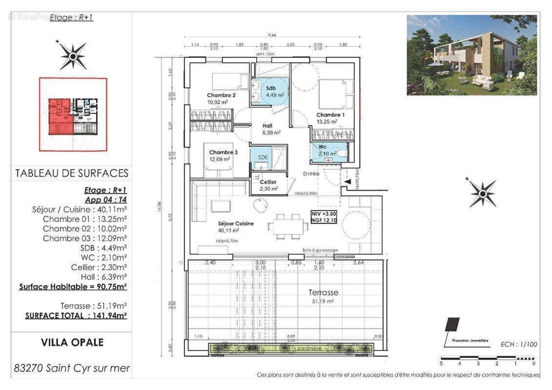 Appartement à SAINT-CYR-SUR-MER