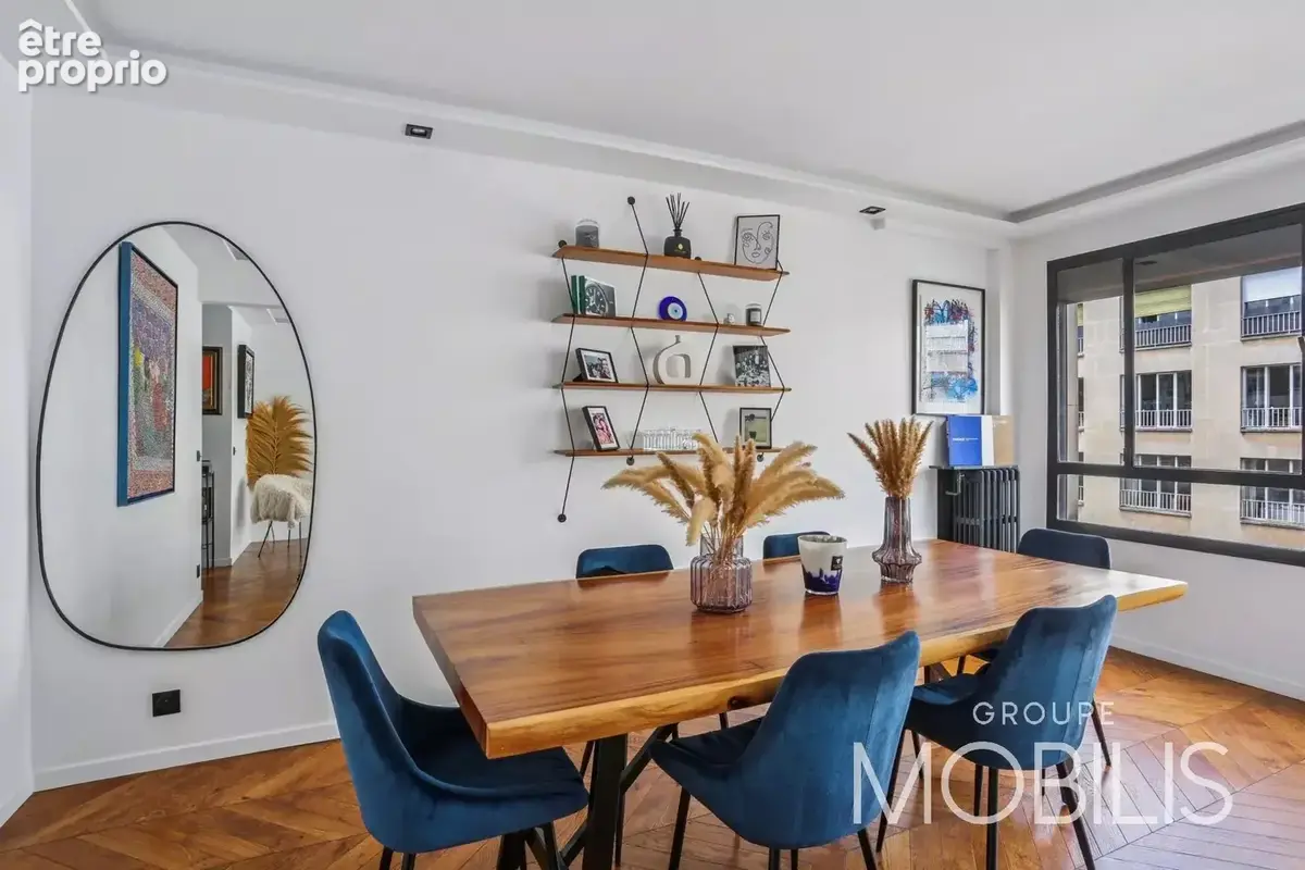 75016 - faisanderie/longchamp - appartement rénové de 60,84 m2 en étage élevé, avec balcon et vues dégagées - 1 chambre - traver - photo 6