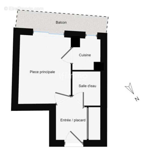T1 de 27 m² rénové + Parking - photo 10