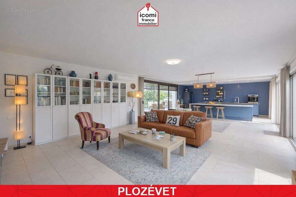 Finistere - plozévet (29710) -  a vendre - propriete architecte contemporaine avec piscine chauffee - piece de vie 60 m² - 3 cha - photo 7