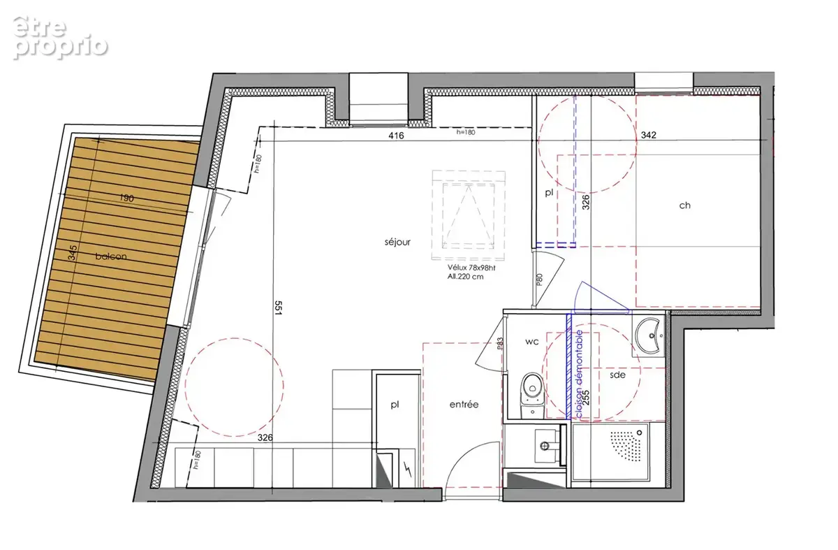 Appartement  2 pièce(s) 42.70 m2 - photo 9