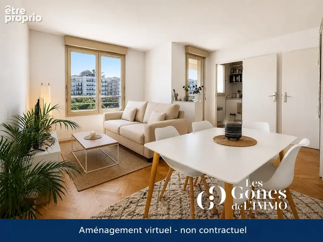 T1 31,90 m2   balcon   vue exceptionnelle sur jardin   cave - photo 2