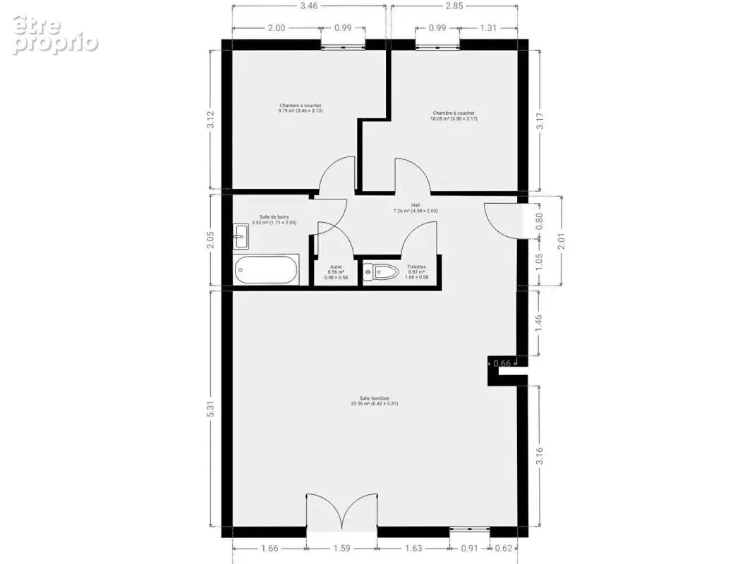 La bouverie - t3 de 66 m² - grande terrasse 17 m² - parking sous-sol ? tout à pied - photo 7