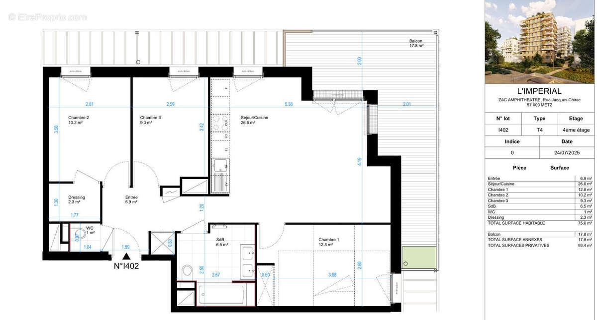 Appartement à METZ