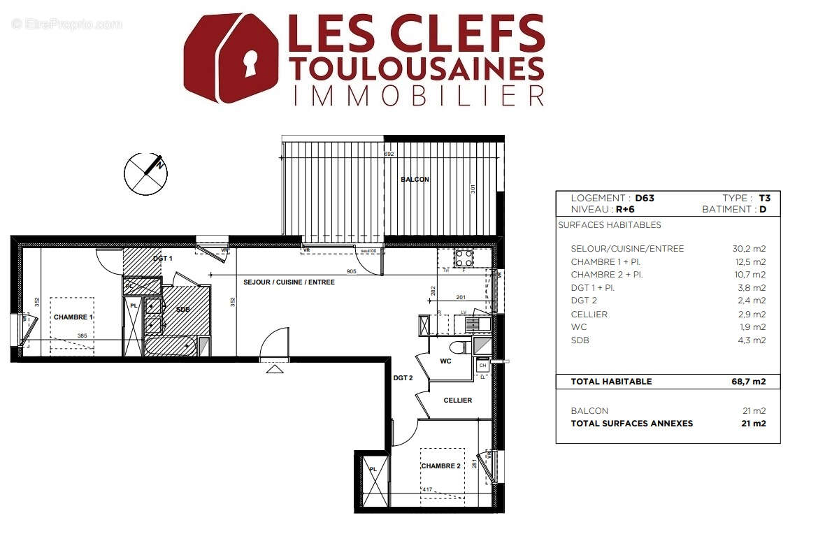 Appartement à TOULOUSE