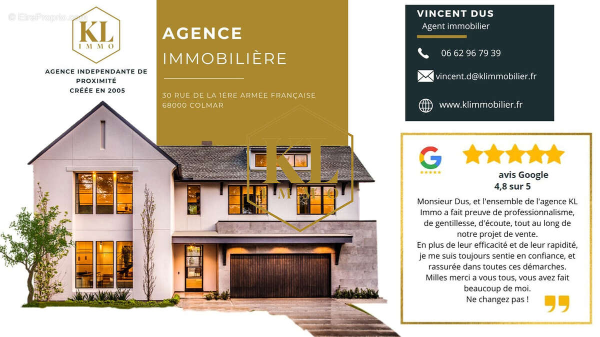 Vincent DUS KL immo Colmar - Maison à WITTENHEIM