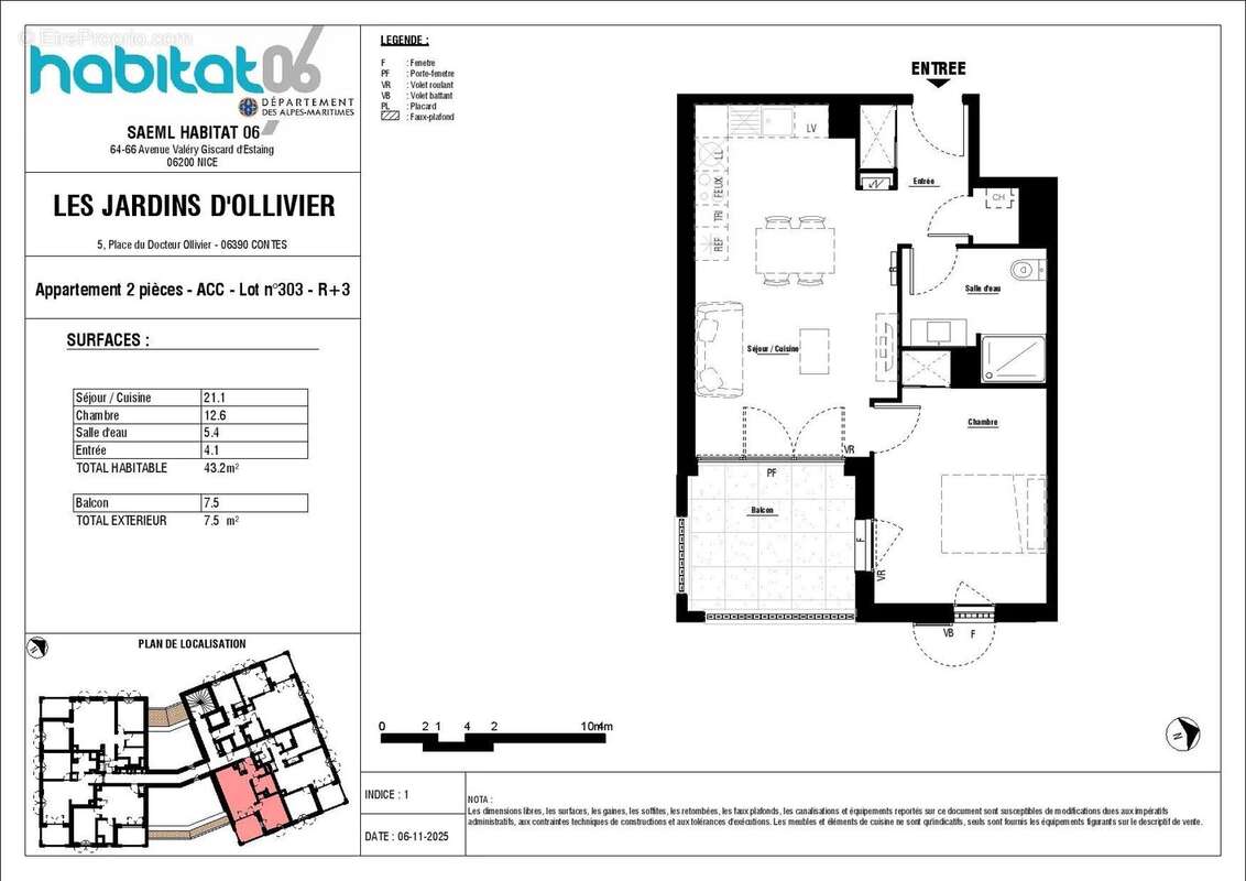 Appartement à CONTES