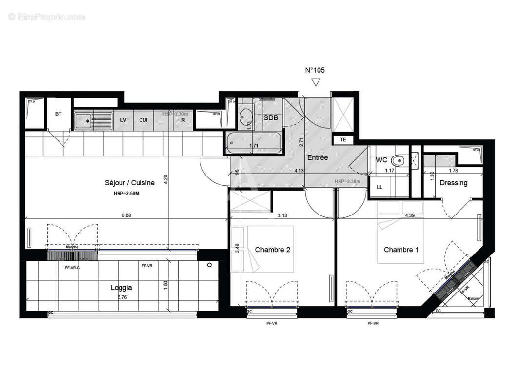 Appartement 3 pièces de 61.12 m² - Saint-Germain-en-Laye - photo 2