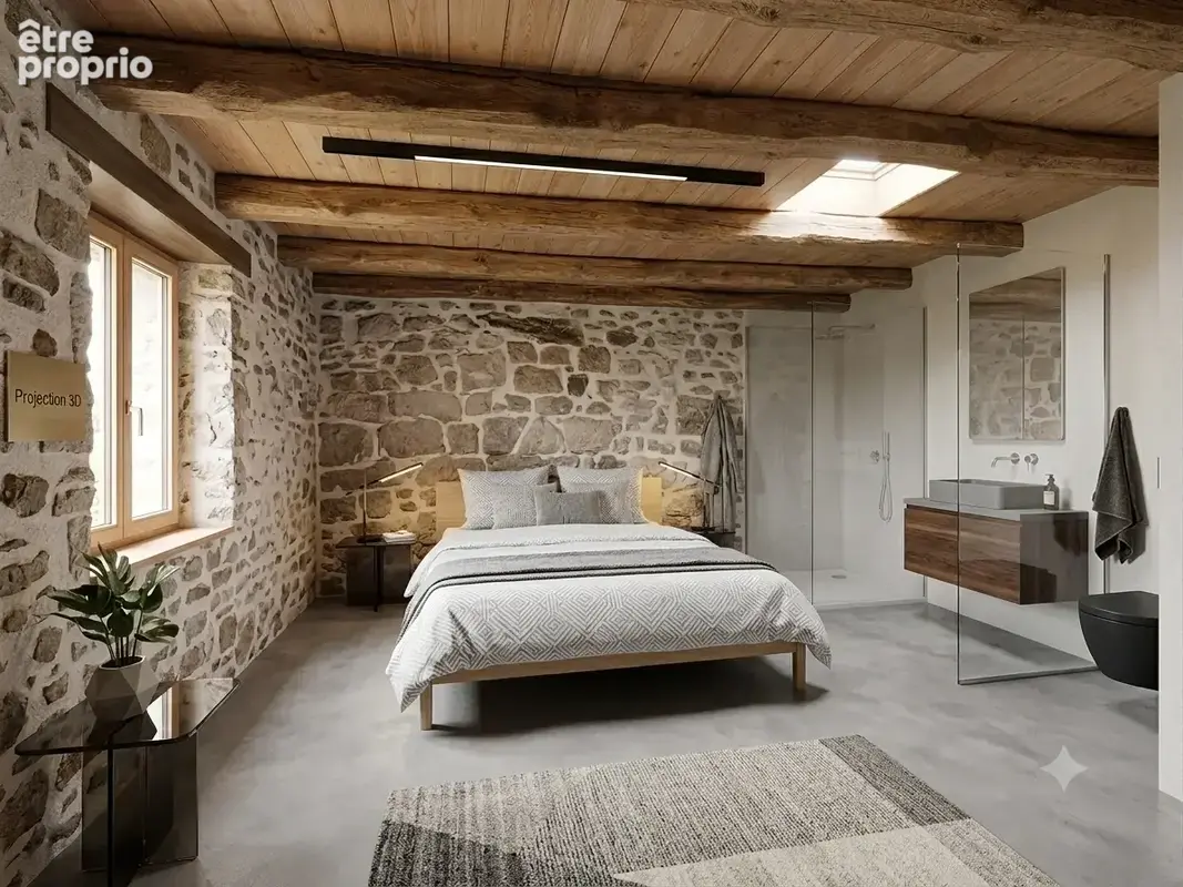 Chambre projection 3D Style moderne